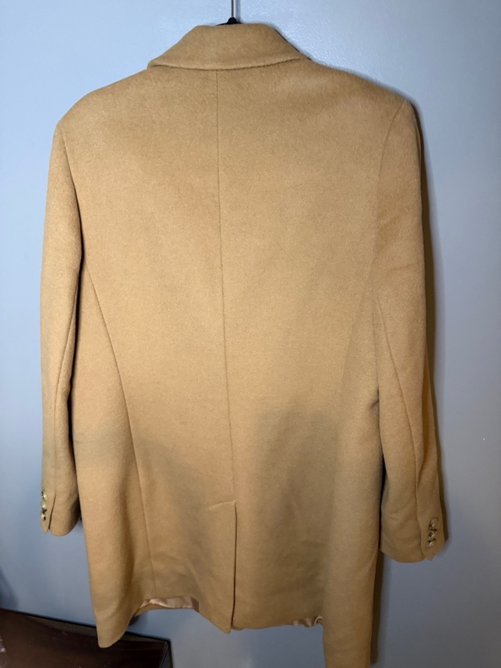 Classic Women’s Camel Wool-Blend Overcoat - Picture 8 of 8
